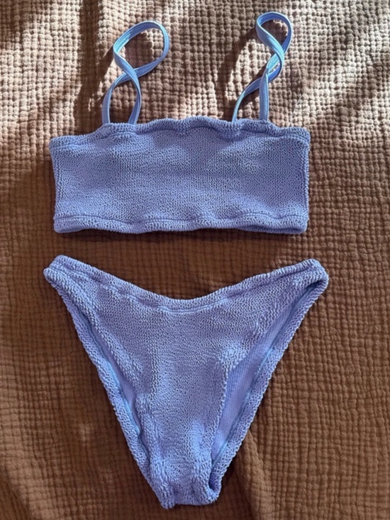 Hunza G Other - Hunza G Gigi Lilac Textured Bikini Set